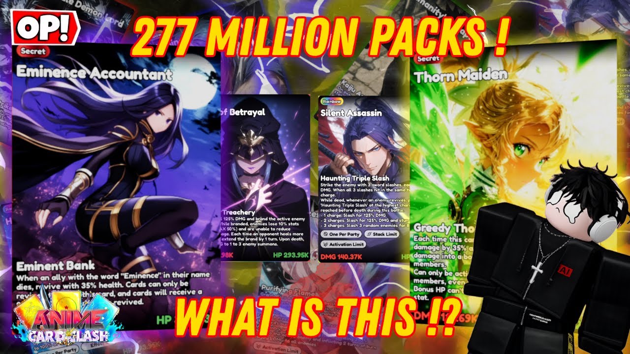 OPENING 277 MILLION PACKS In Anime Card Clash! WHAT EVEN IS THIS LUCK!!! (Roblox)