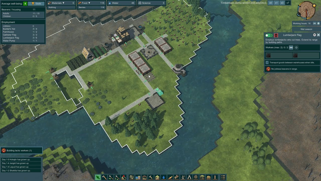 Timberborn Gameplay 1080p - City Builder with Beavers