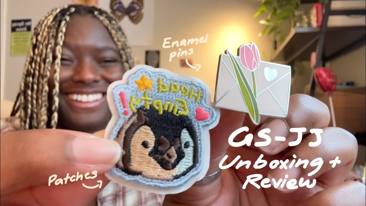 I made my first enamel pin and embroidered patch 🌷✨ GSJJ product unboxing + review
