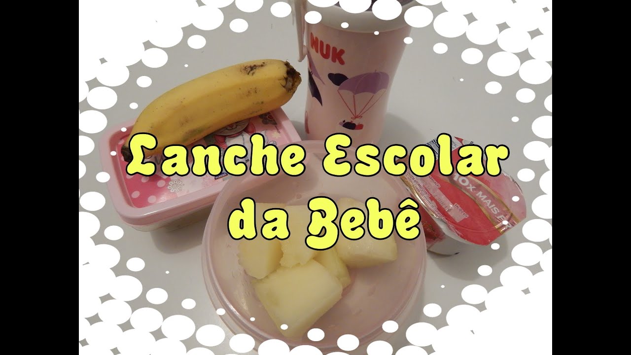 Organizando o lanche de segunda a sexta da Bebê