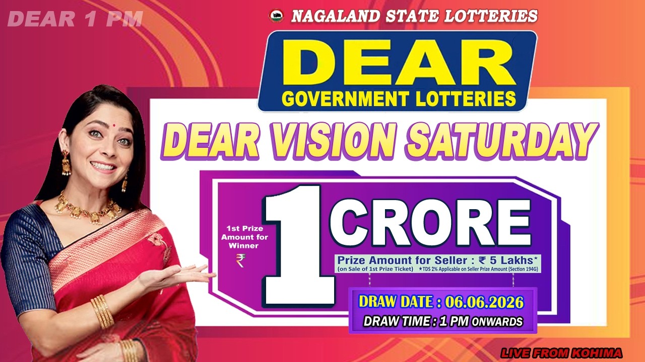 DEAR LOTTERY LIVE DEAR 1 PM 06.06.2026 NAGALAND LOTTERY LIVE DRAW LOTTERY SAMBAD LIVE FROM KOHIMA
