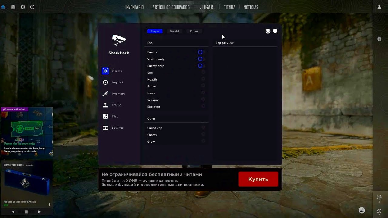 HACK PARA CS2 - SHARKHACK | AIMBOT / WALLHACK / VISUALS / LEGIT
