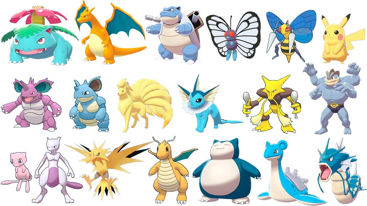 Todos los Pokemon de la 1era Generación (1-151 Pokemon)