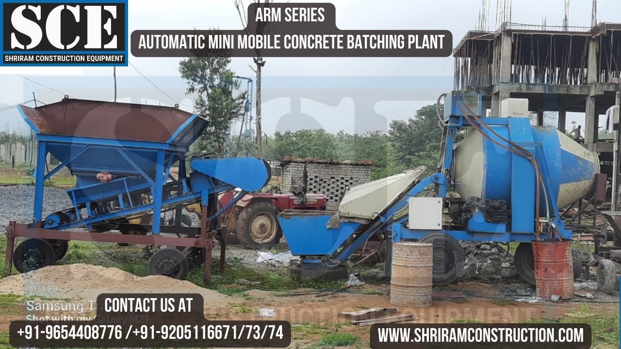 ARM SERIES AUTOMATIC MINI MOBILE CONCRETE BATCHING PLANT SHRIRAM INDIA