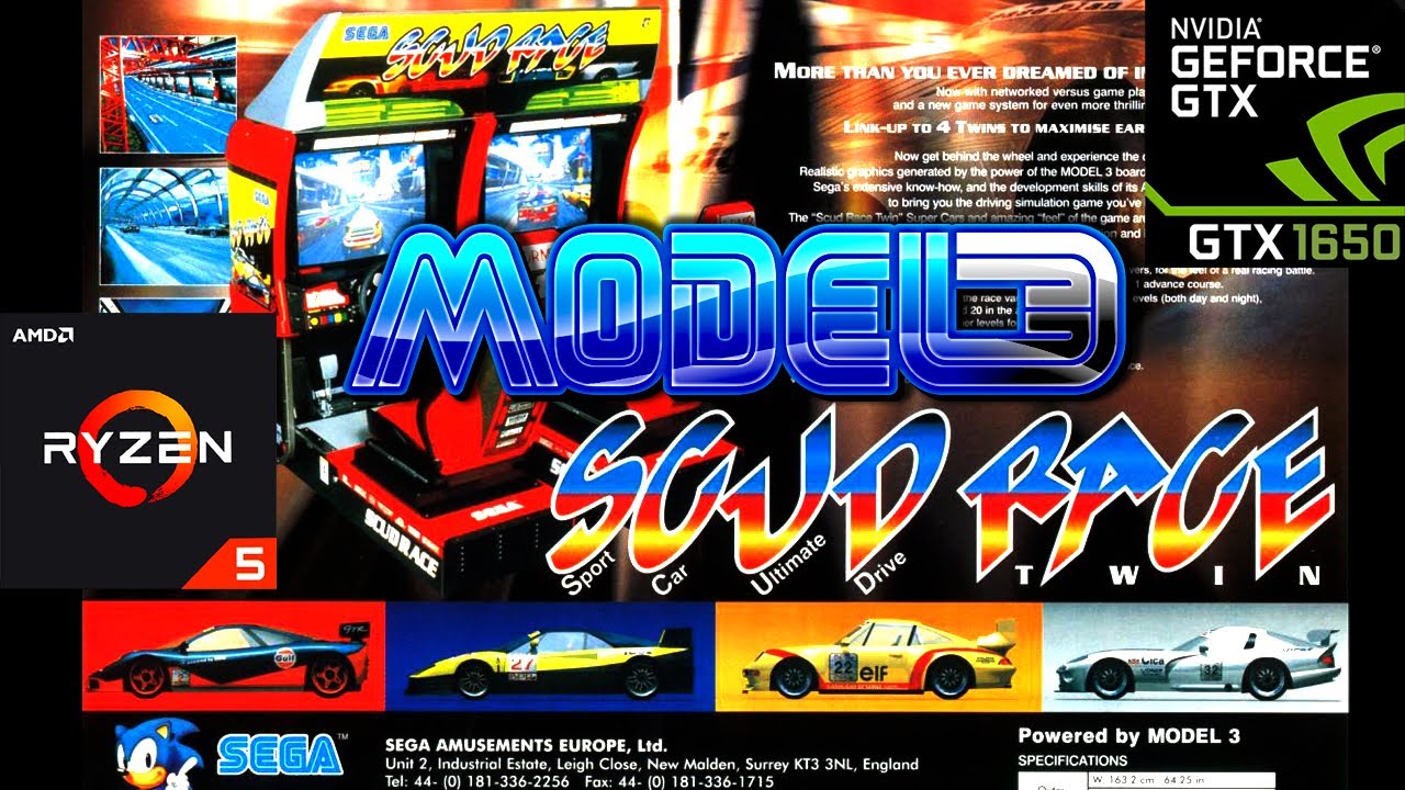 Supermodel 0.3a | Scud Race HD 60 FPS | Sega Model 3 Arcade Emulation