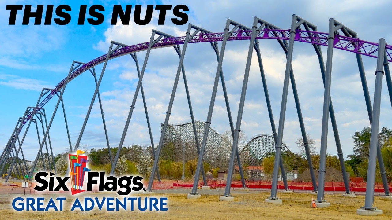 Great Adventure's New Roller Coaster is WILD!! - Construction Tour & More