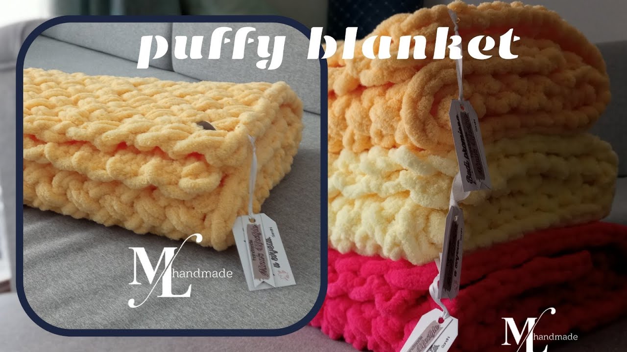 Easy baby blanket, Diamond knitting, Alize Puffy, pletena deka