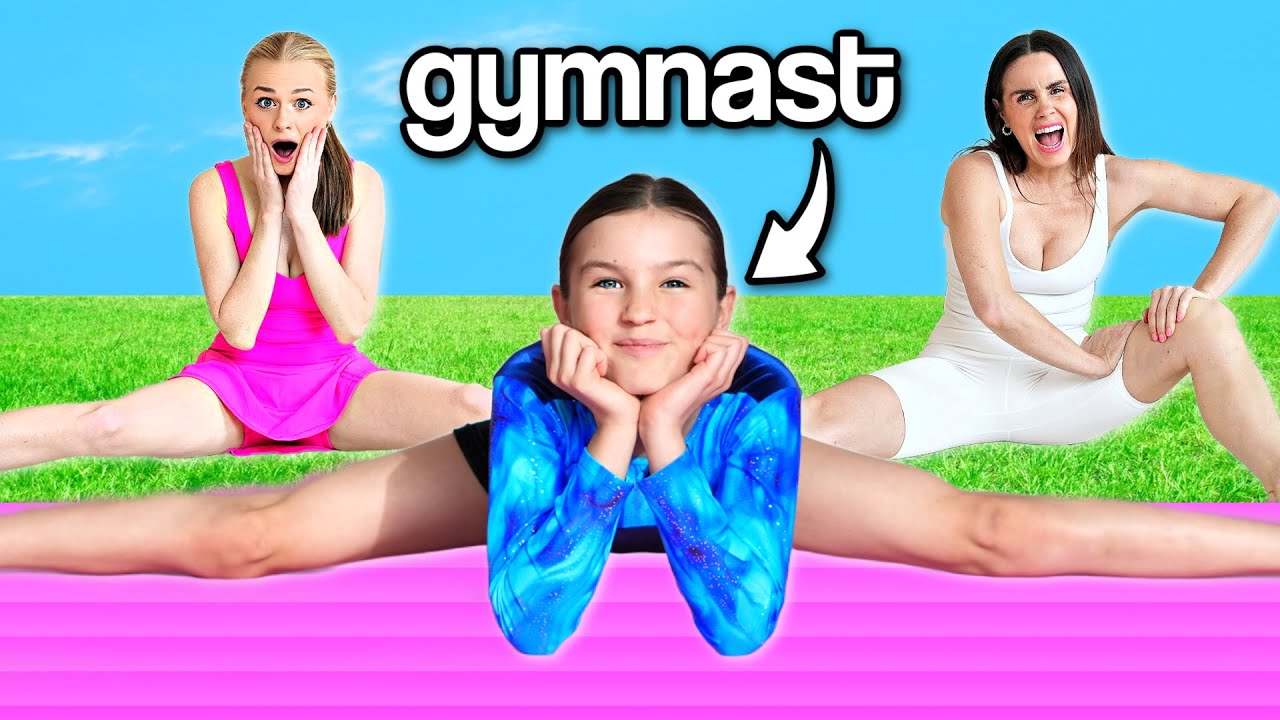 12 YR OLD GYMNAST vs FAMILY Gymnastics Challenge! | Family Fizz