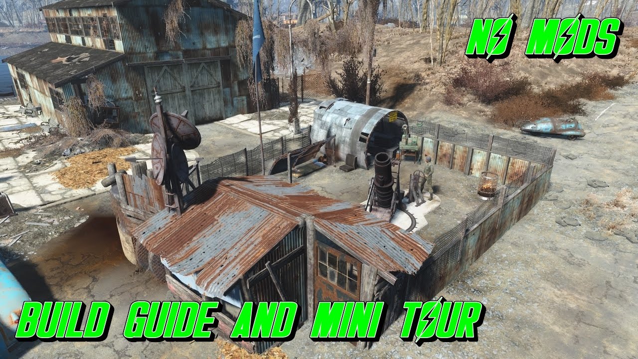 Artillery compound 15 min build and tour (no mods) FALLOUT 4