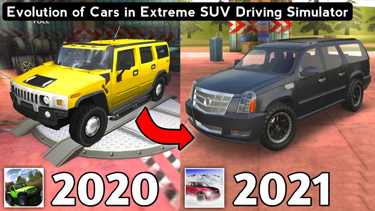 Evolution Of Cars in Extreme SUV Driving Simulator (2020 - 2021)