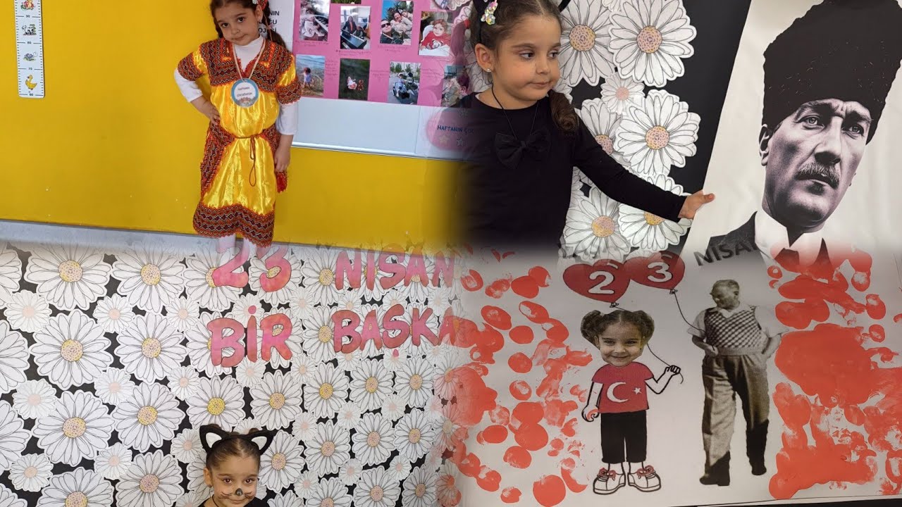 لبست لبنتي قبائلي🇩🇿 في مدرسة تركيا 🇹🇷 قعدو مخلوعين من الجمال.عيد الطفولة في تركيا 🇹🇷