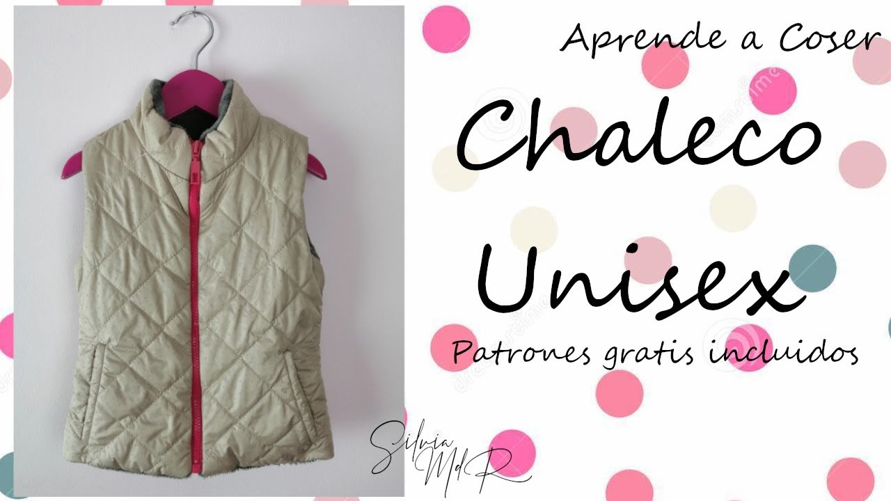 Como hacer un CHALECO UNISEX en 60 Minutos. Patrones o moldes gratis