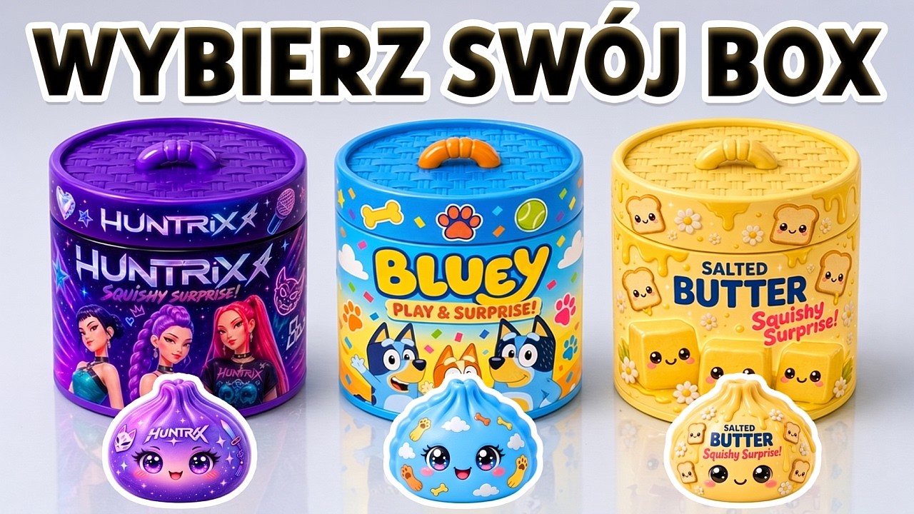 🎁 Wybierz swoją Squishy Box 💖 2 Dobre i 1 Zła