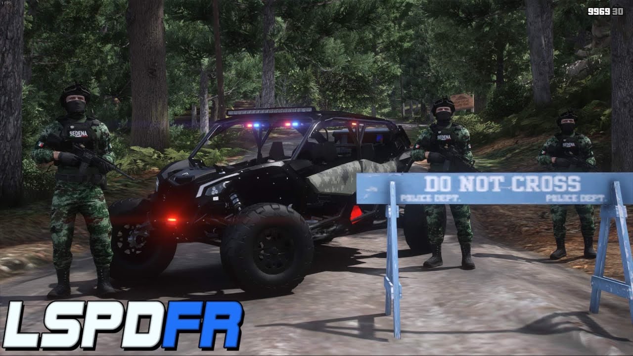 GTA 5 POLICIA | RZR - CAN-AM | DEL EJERCITO POR NUEVO MAPA | TheAxelGamer