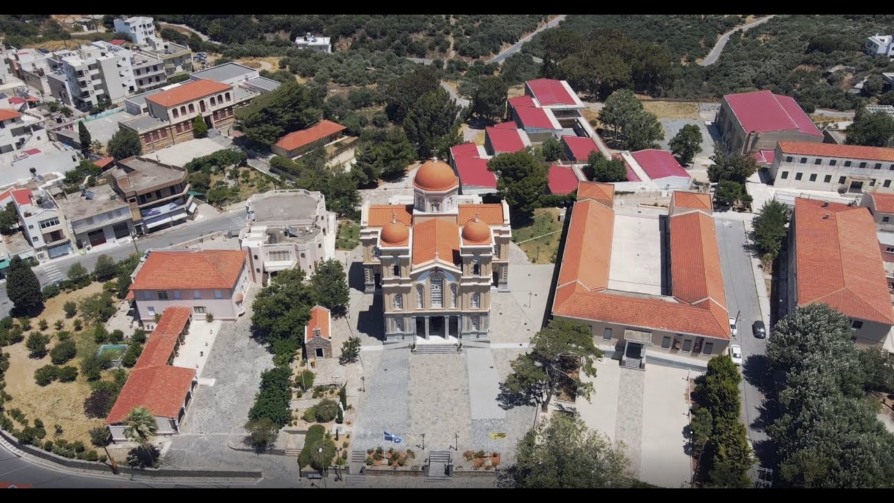 &Mu;&epsilon;&gamma;ά&lambda;&eta; &Pi;&alpha;&nu;&alpha;&gamma;ί&alpha; (&Nu;&epsilon;ά&pi;&omicron;&lambda;&eta; &Lambda;&alpha;&sigma;&iota;&theta;ί&omicron;&upsilon;) - Cathedral of the Virgin Mary ( Neapoli Lasithiou) Drone Video