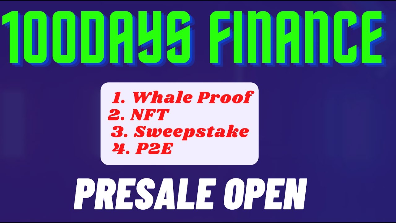 100 Days Finance Completely Doxxed Team & Whale Proof  Crypto Passive Income Autostaking Protocol)