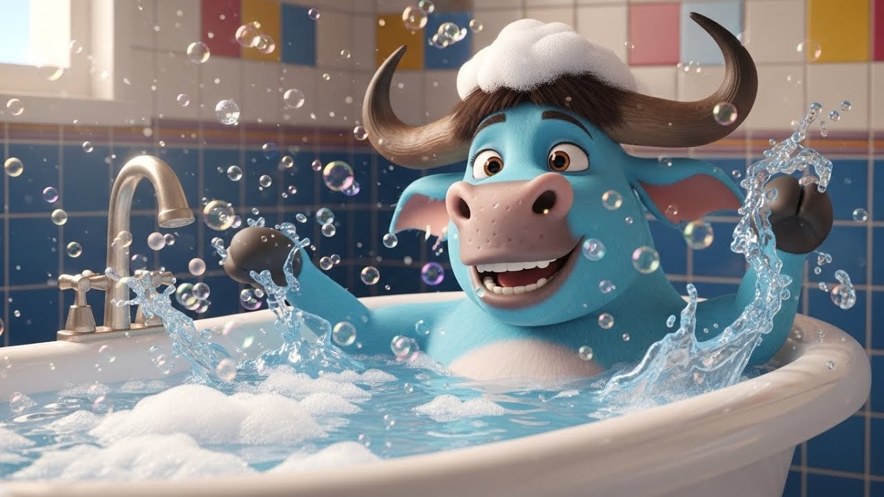 Веселье в пенной ванне Бенни, синего буйвола 🦁🛁🎉 | мультфильм для детей и весёлые приключения