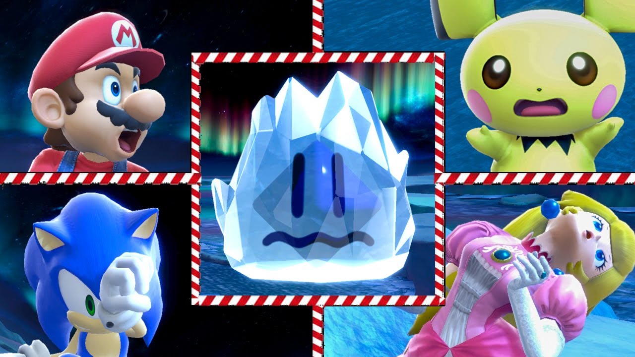 All Characters Frozen (Reaction + Pose) Super Smash Bros Ultimate