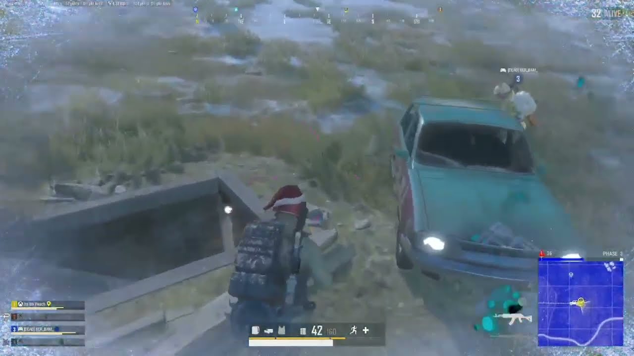 PUBG Streamer encounter at Boatyard, Erangel - Bot player Mr Peach actually getting kills