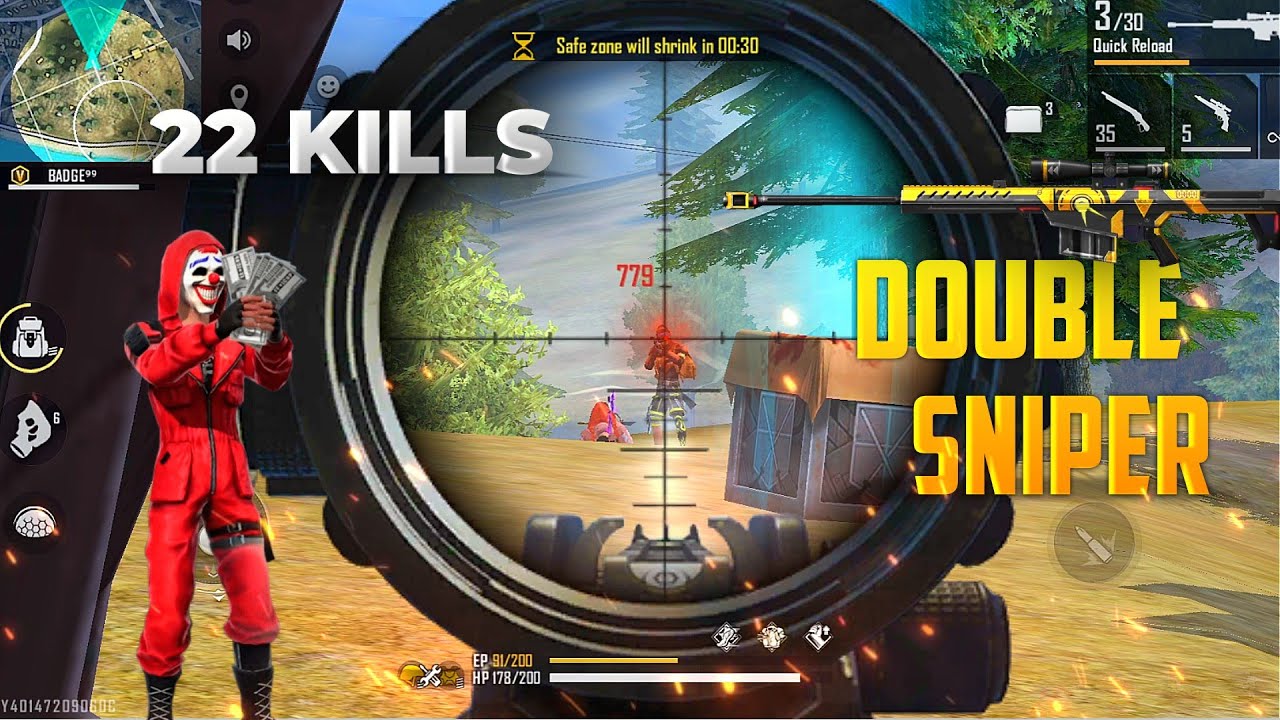 Double M82B Solo Vs Squad 22 Kills Amazing Gameplay - Garena Free Fire