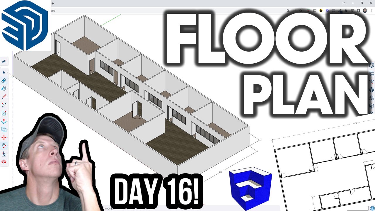 Изучите SketchUp за 30 дней ДЕНЬ 16 — План этажа!