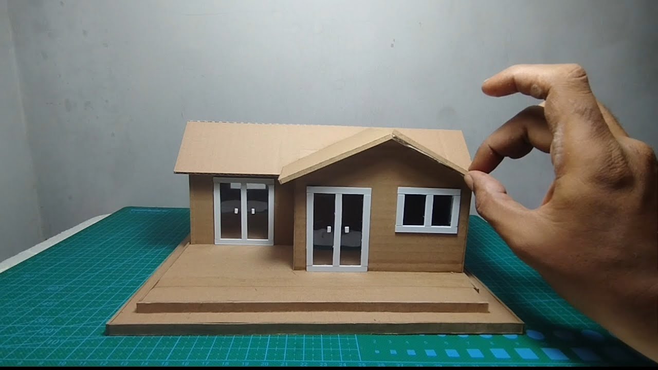 I made a miniature model of my simple house from cardboard and spent 57 hours on it #10