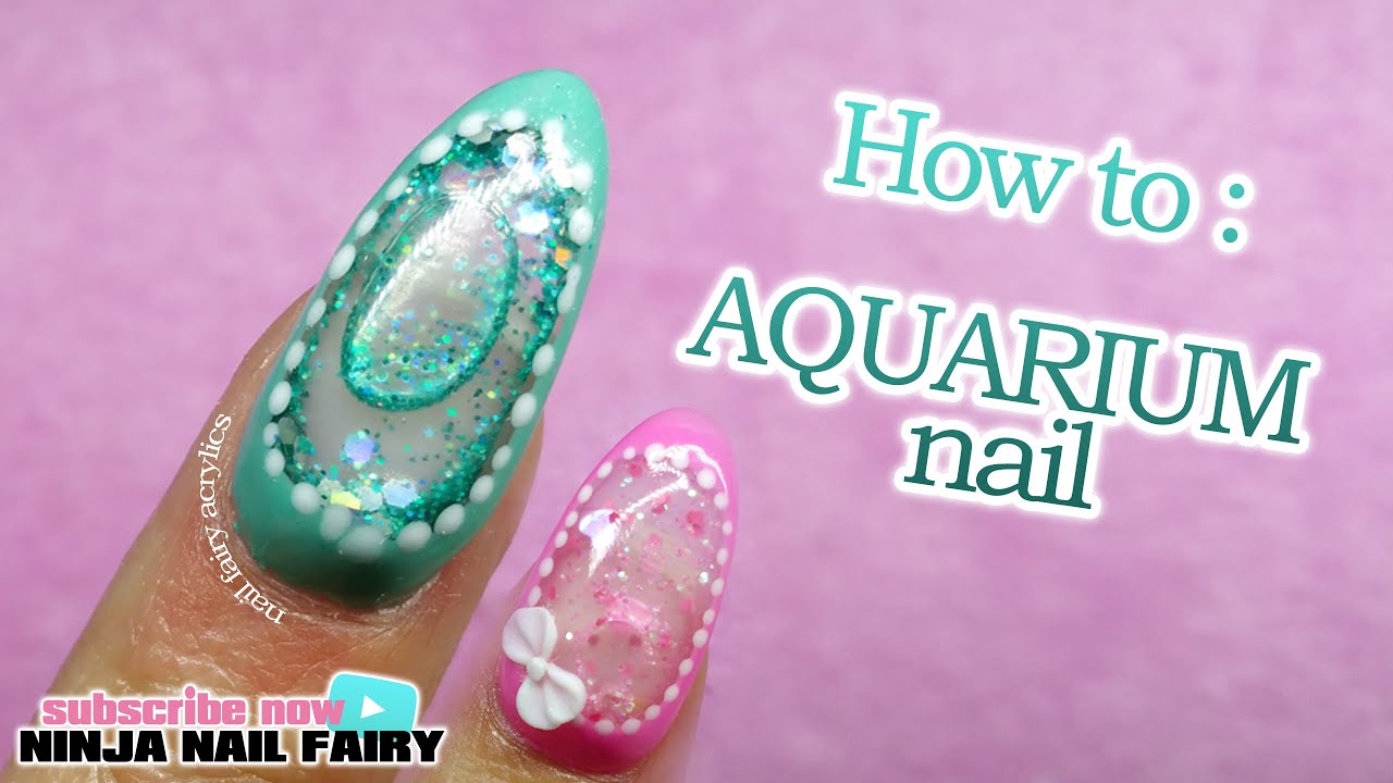 How to do an aquarium nail on the full nail | water nail
