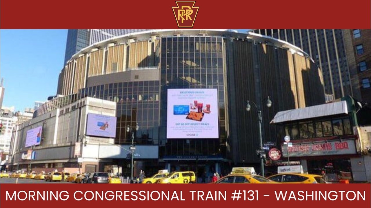 Pennsylvania Railroad Train 131 to WAS Approaching the Station Announcements at New York (NOT REAL)