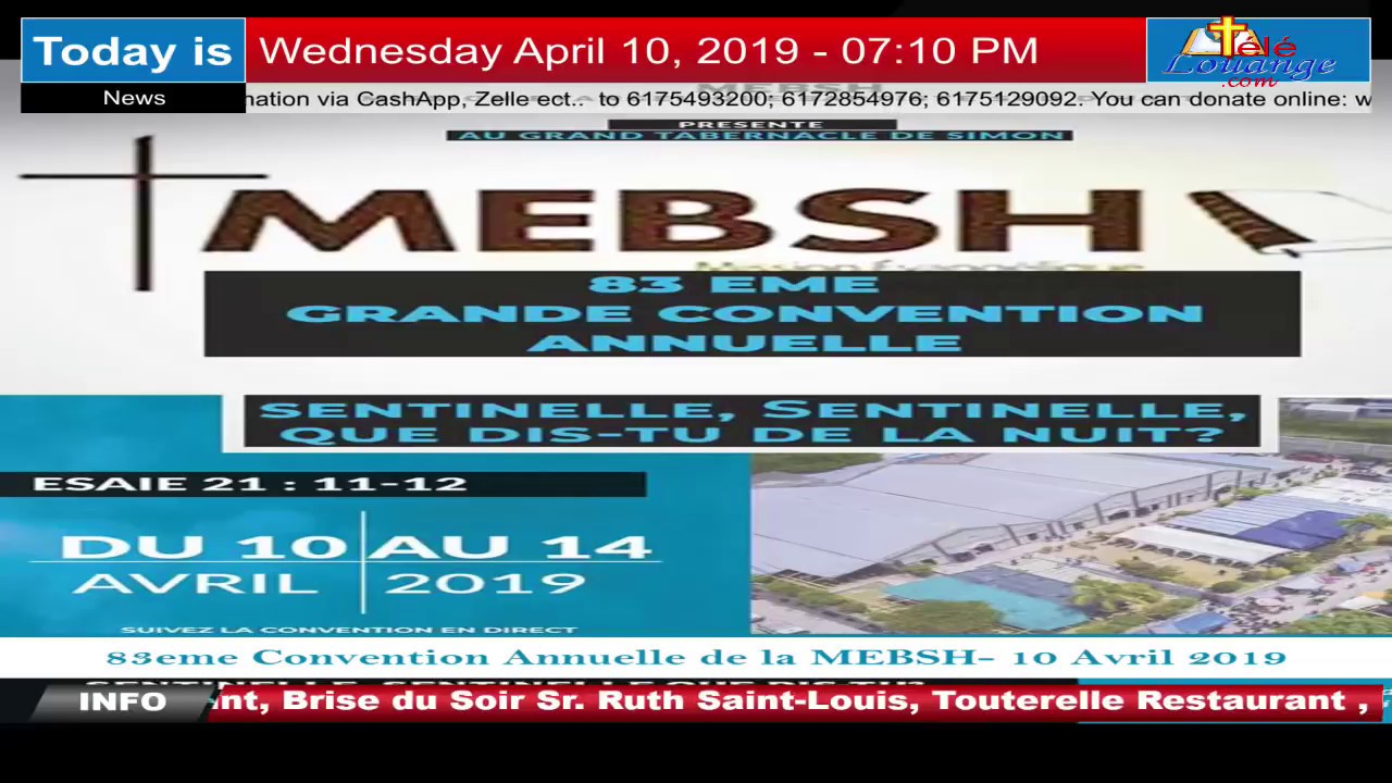 Tele Louange Live - 83eme Convention Annuelle MEBSH