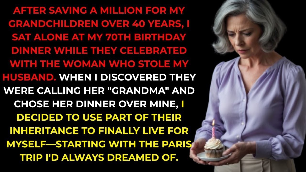 I saved $1M for my grandchildren, but they ditched me on my 70th birthday, so I