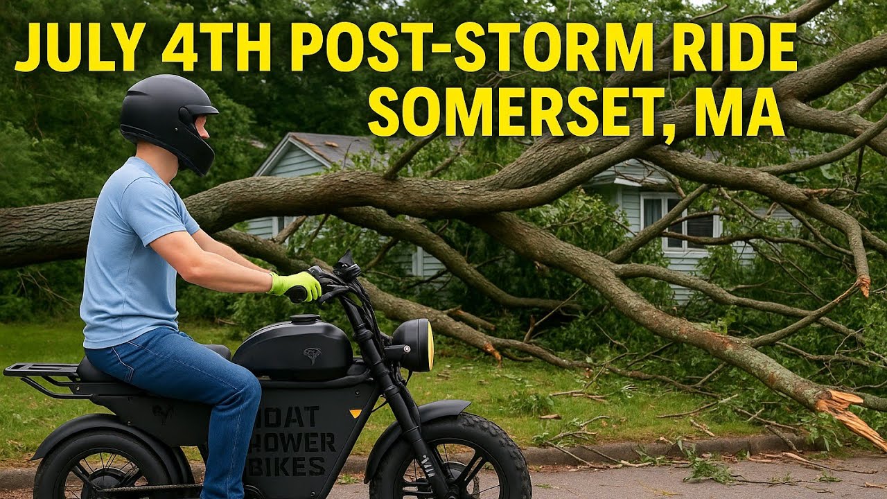 July 4th Post-Storm Ride – Somerset, MA | Mini Goat eBike Adventure
