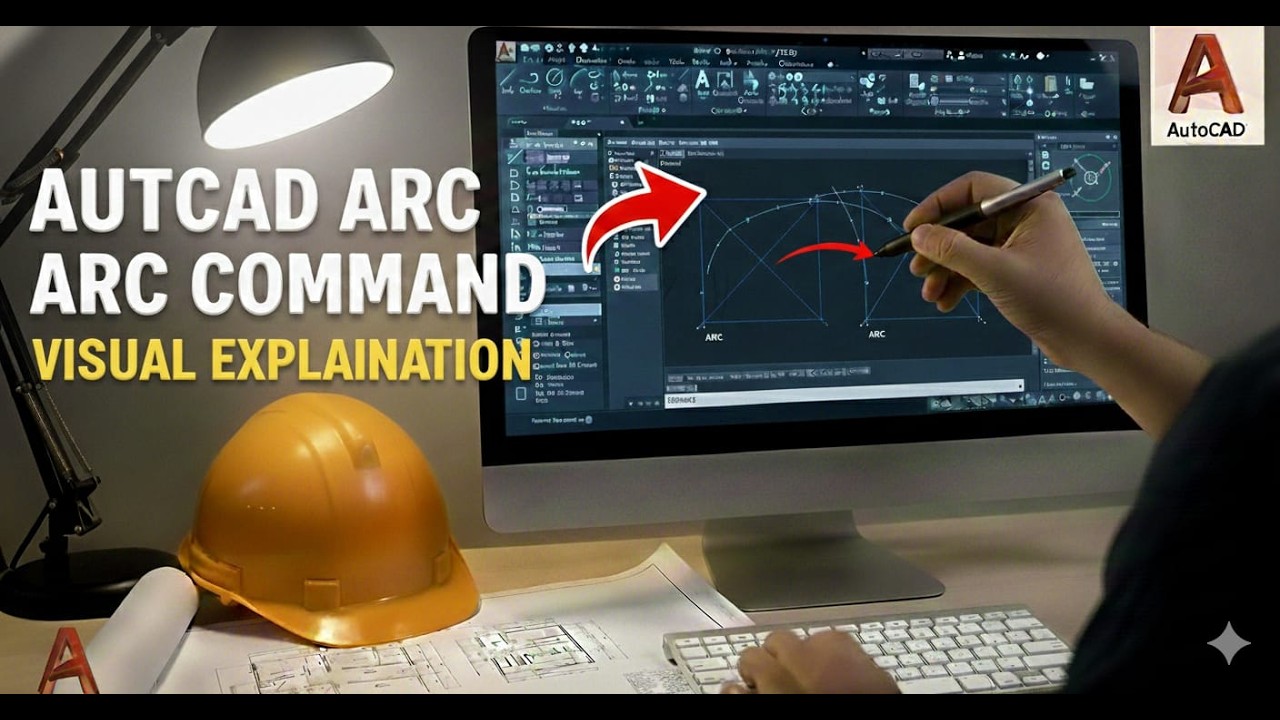 Master AutoCAD Arc Command: 3-Point, Start Center End Explained in Tamil