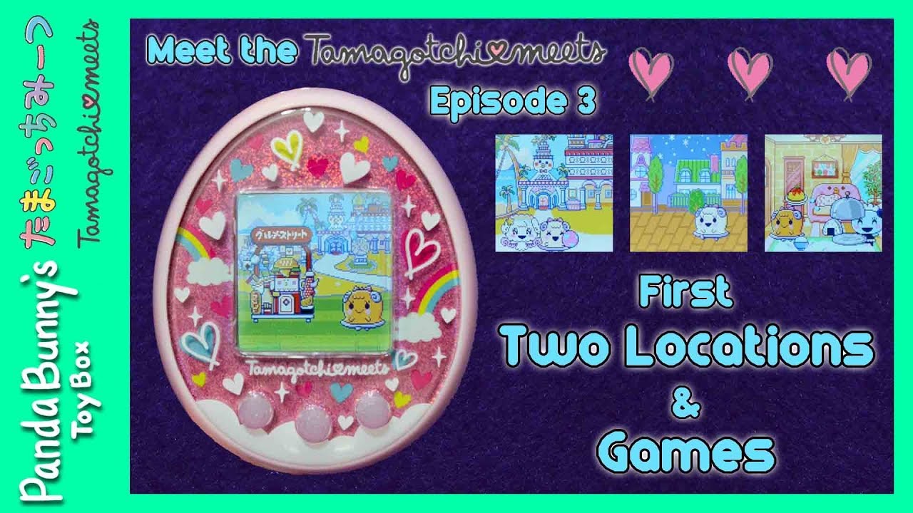 Tamagotchi Meets First Locations & Games! Tama Hotel + Gourmet Street Episode 3
