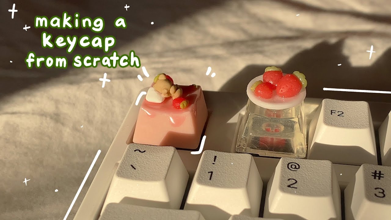 ✨Crafting a Sleepie Eepie Bear Keycap from Scratch! 🐻💤| Resin | Polymer Clay | Mechanical Keyboard