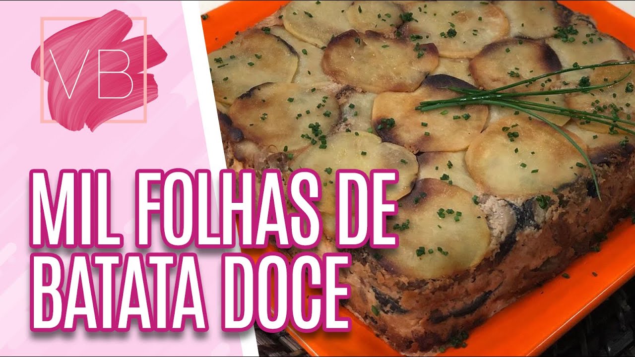 Mil folhas de batata doce c/ ragu de cogumelos - Você Bonita (14/01/20)
