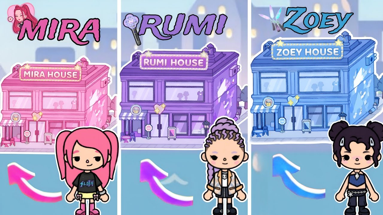 NEW UPDATE! Rumi, Mira & Zoey New House Makeover 💒 ✨| Toca Boca Huntrix 👒