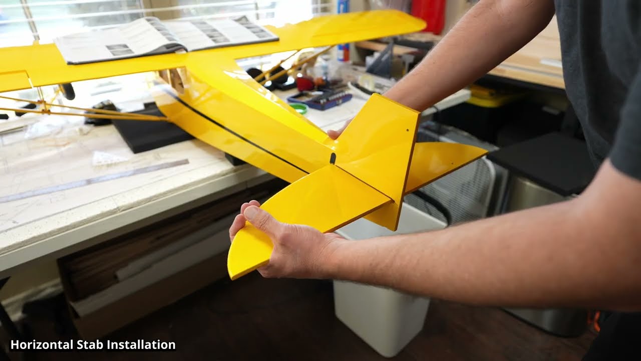 Hangar 9 10cc J-3 Cub ARF Assembly | Tail Feathers ,Tail Rigging, & Tailwheel