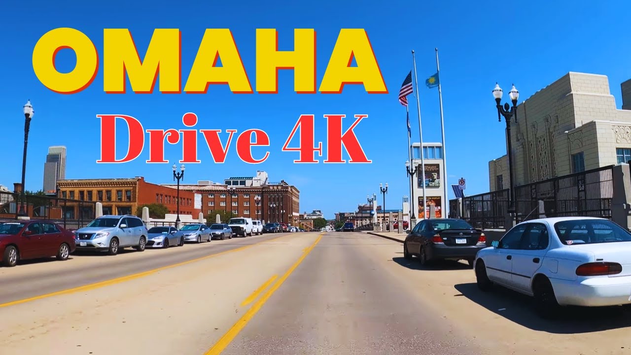 Drive Tour 4K | 10th Street, Cuming Street & 14th Street, Omaha, Nebraska, USA | Small Town America
