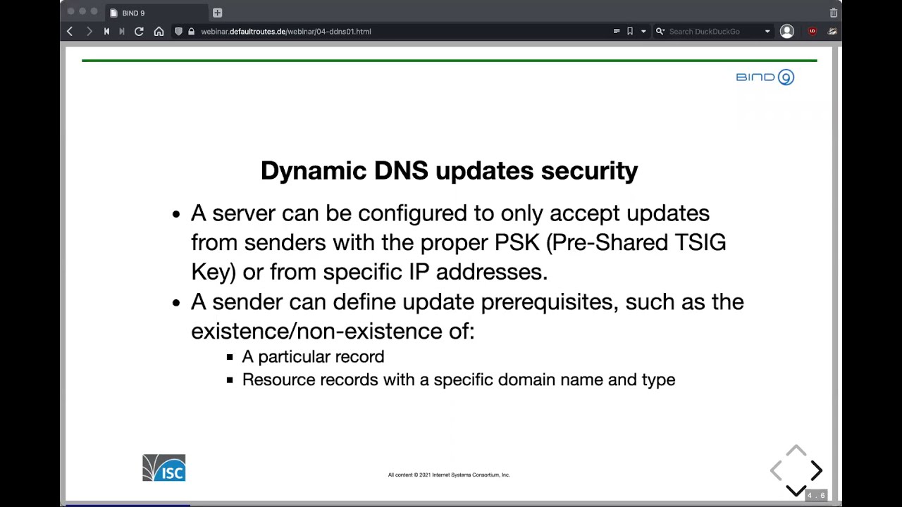 Practical BIND 9 Management - Session 4 of 5. Dynamic Zone Files, 19 May 2021