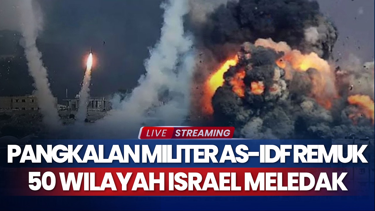 Pangkalan Militer AS-IDF Remuk, 50 Wilayah Israel Meledak Diserang Iran dalam 5 Jam