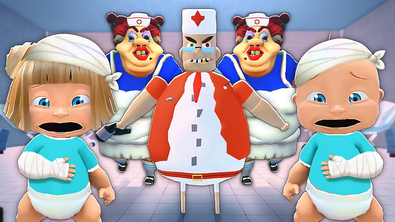 Baby & Girlfriend Stuck in 100 Evil Hospitals!