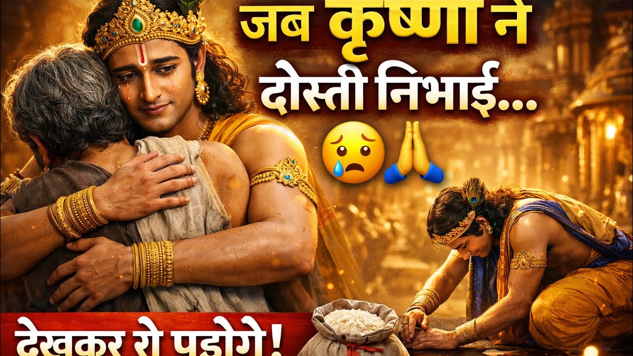 krishna sudama milan👬 | Krishna Aur Sudama Friendship Story🥰