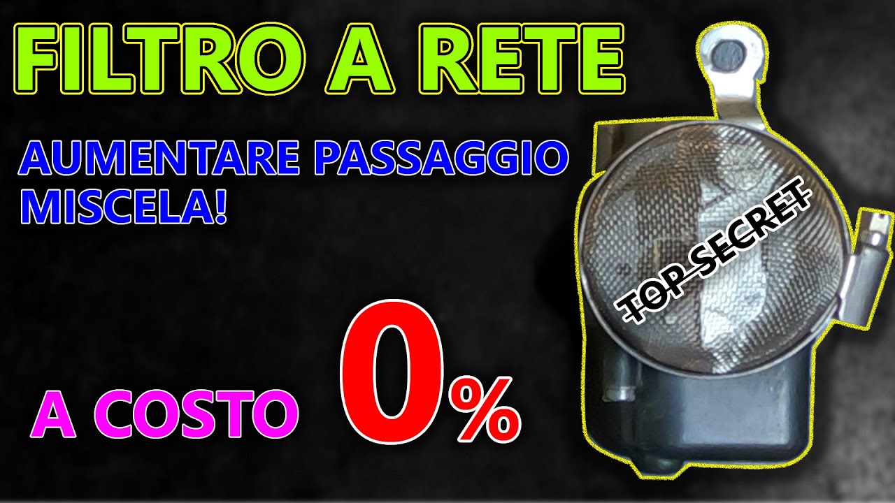 FILTRO A RETE fai da te - TRUCCHI CARBURATORE 13/13 - per CIAO SI GRILLO BRAVO !!!