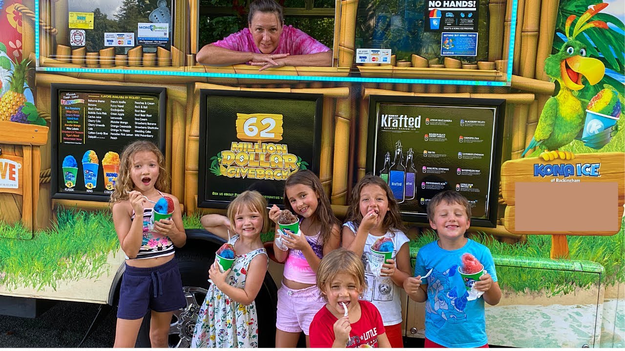 Kona Ice Truck Surprise Visit | Best Sno Cones Ever Shaved Ice