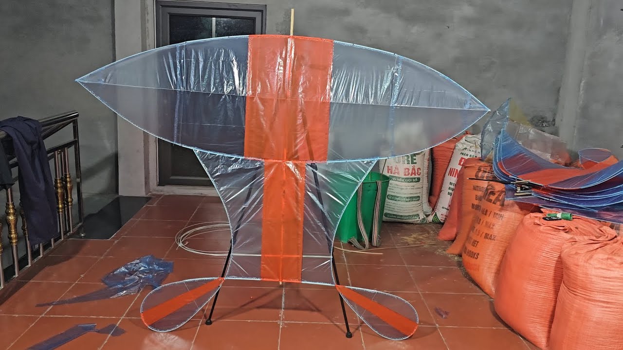 Làm diều đại trà 2m từ nan cáp quang