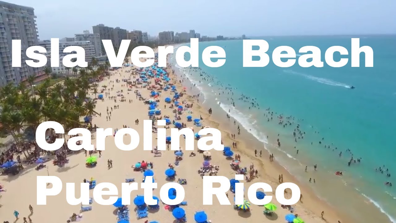 Isla Verde Beach in Carolina Puerto Rico Drone Footage 4th of July
