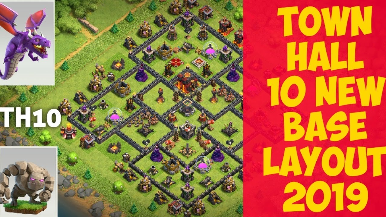 Best Town Hall 10 (TH10) TROPHY Base 2019!! TH10 Trophy Base Design/Layout/Defense -Clash of Clans