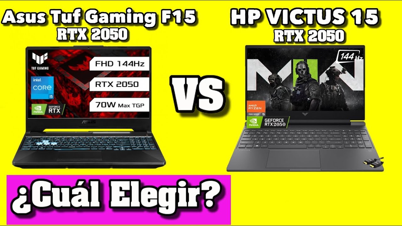 Asus Tuf Gaming F15 RTX 2050 VS HP VICTUS 15 RTX 2050 ( PRUEBA EN JUEGOS ) ¿Cuál Elegir?✅