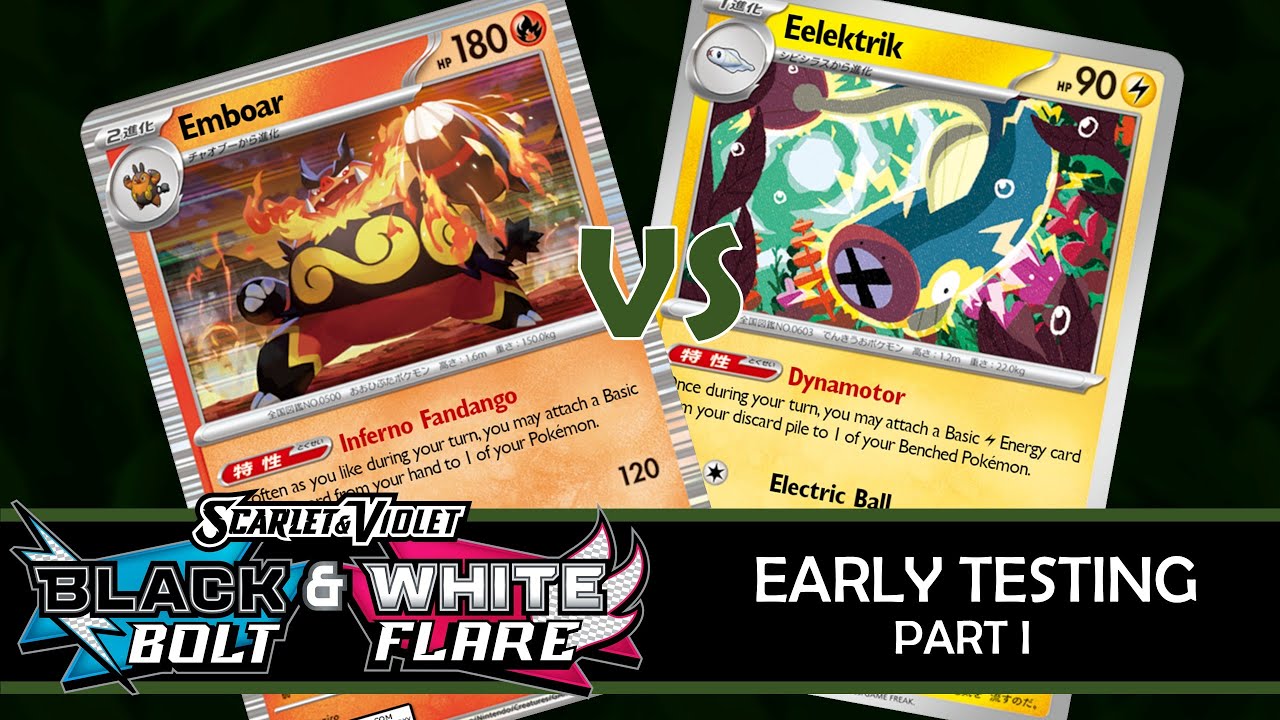 Black Bolt & White Flare Early Testing, Part 1: Emboar Box vs. Miraidon ex with Eels