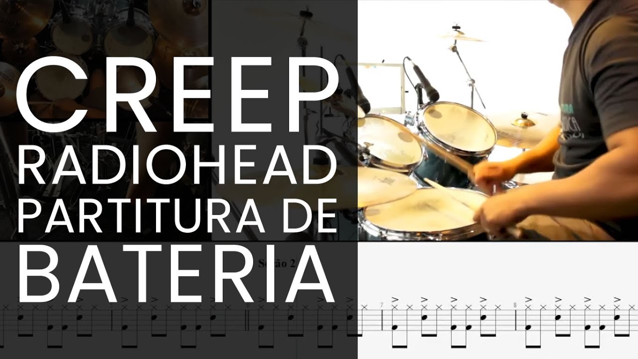 CREEP - RADIOHEAD | DRUM COVER - COMO TOCAR PARTITURA DE MÚSICA DE BATERIA